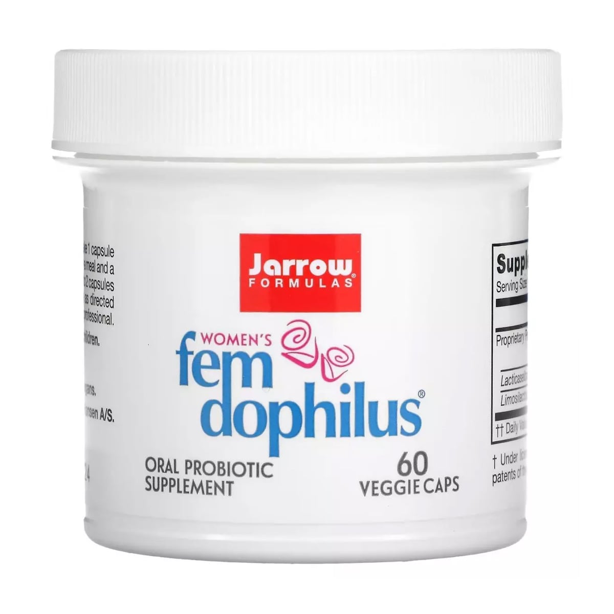Жіночий пробіотик Jarrow Formulas Fem Dophilus 5 млрд КУО, 60 вегетаріанських капсул